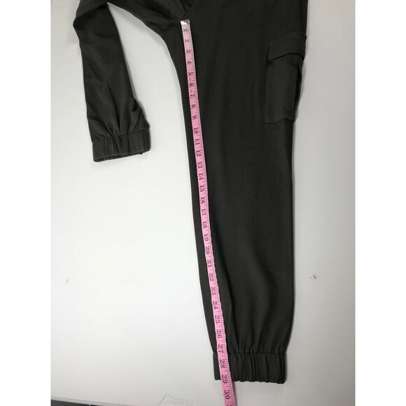 New Badgley Mischka Women's L Olive Green Jogger Pants Cargo Belt Comfy Everyday - Picture 12 of 12